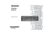 Blaupunkt Dresden-RCR-45 - Owners Manual